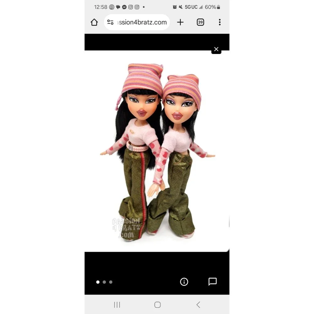 Bratz Black Hair Fashion Doll Lot w/ 2 Outfits, Platform Shoes & Bag Y2K 2000s